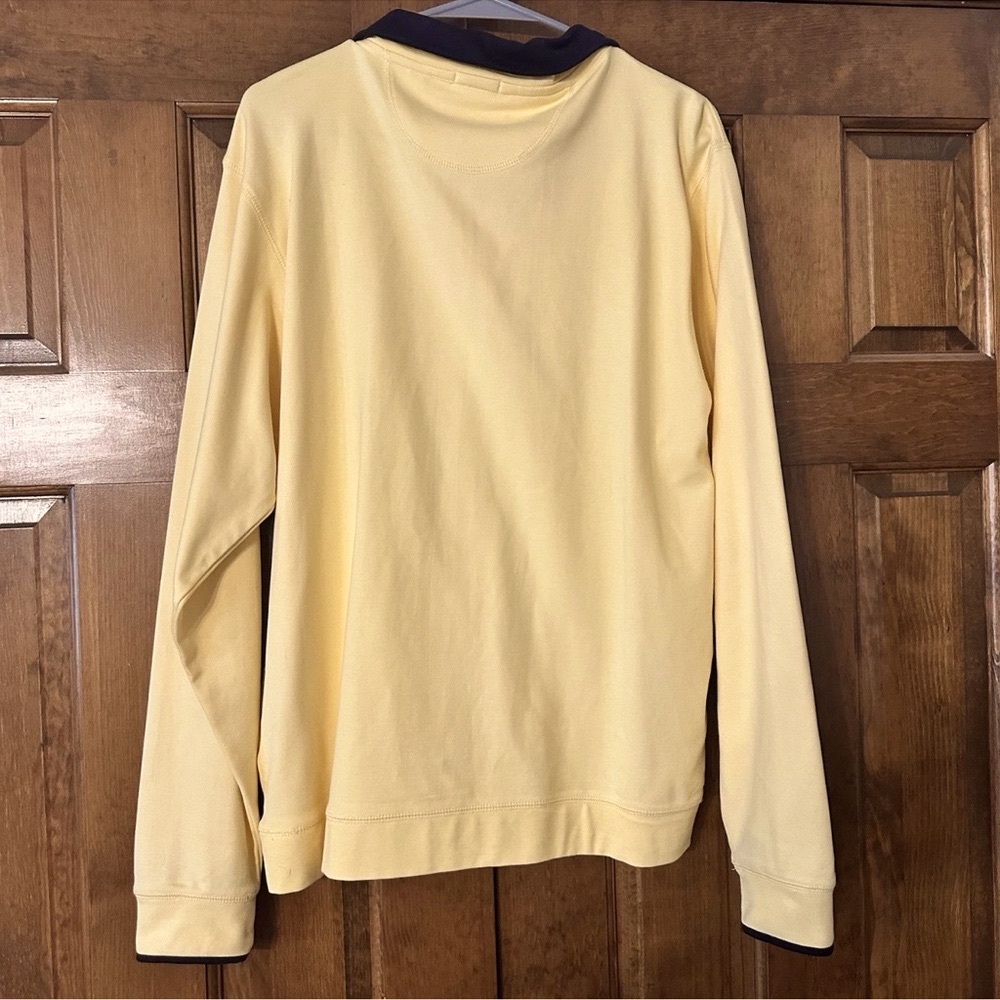 Men's Alex Cannon mustard yellow 1/4 zip sweatshirt size L (Preppy/Classic) - Picture 3 of 8